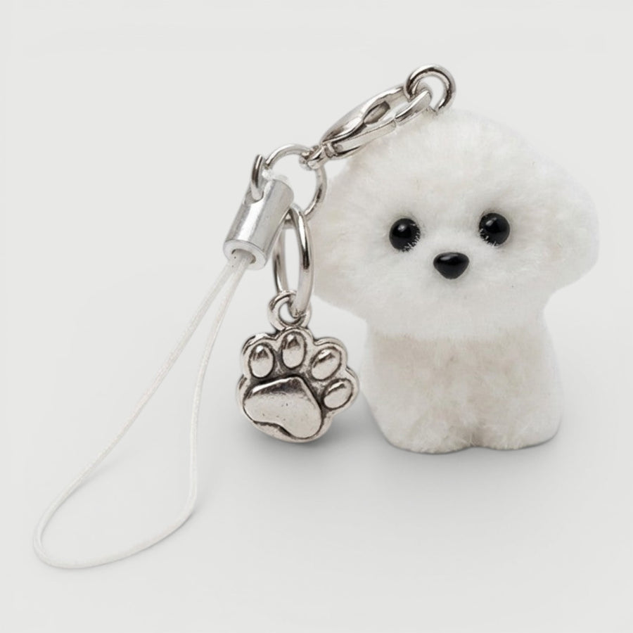 Wouf – White Plush Paw – Bag Charm