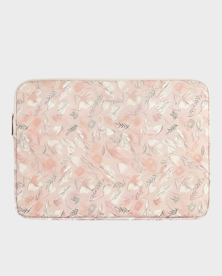 Bloom – Blush-Pink Floral – iPad & Tablet Sleeve