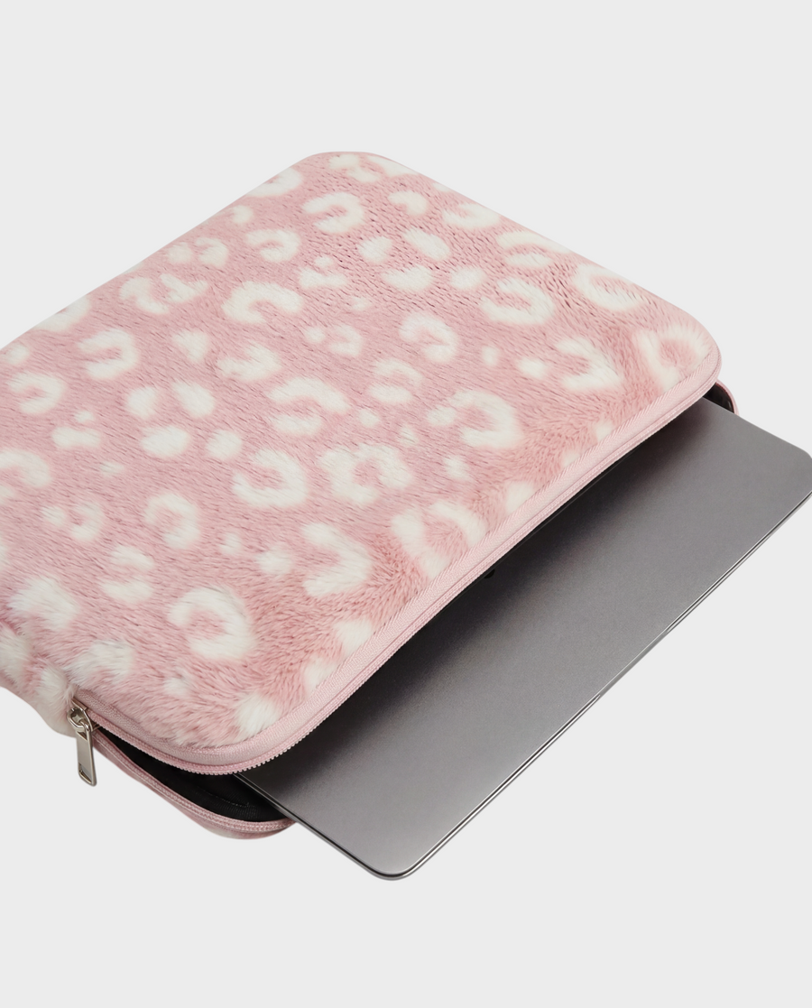 Lola – Blush-Pink Leopard – Laptop Sleeve 13" & 14"