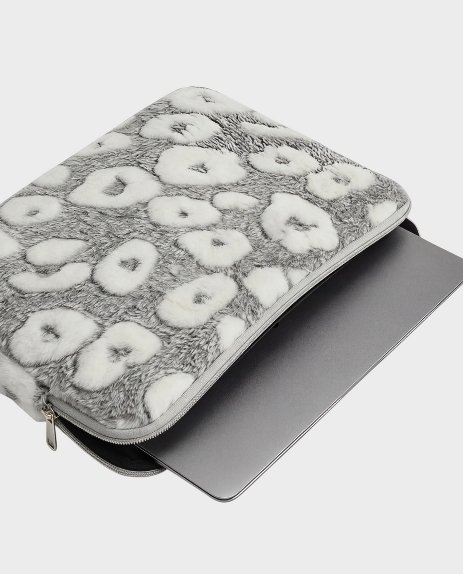 Moon – Gray Leopard – Laptop Sleeve 13" & 14"