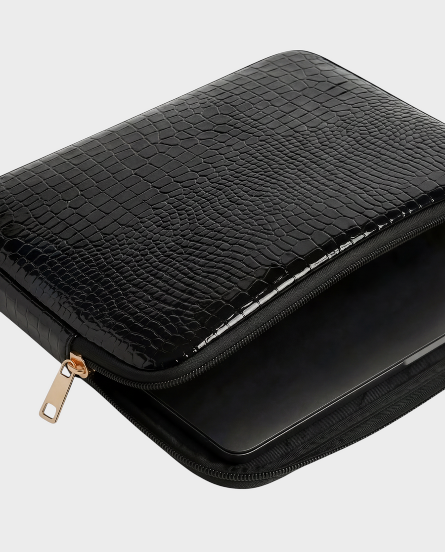 Onyx – Black Croc Embossed – iPad & Tablet Sleeve