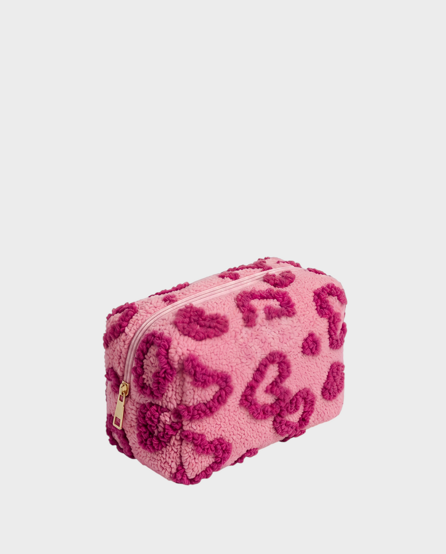 Roxy – Pink Heart Textured – Mini Charger Pouch