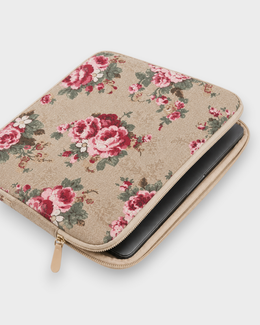 Vera – Cream Floral – Laptop Sleeve 15" & 16"