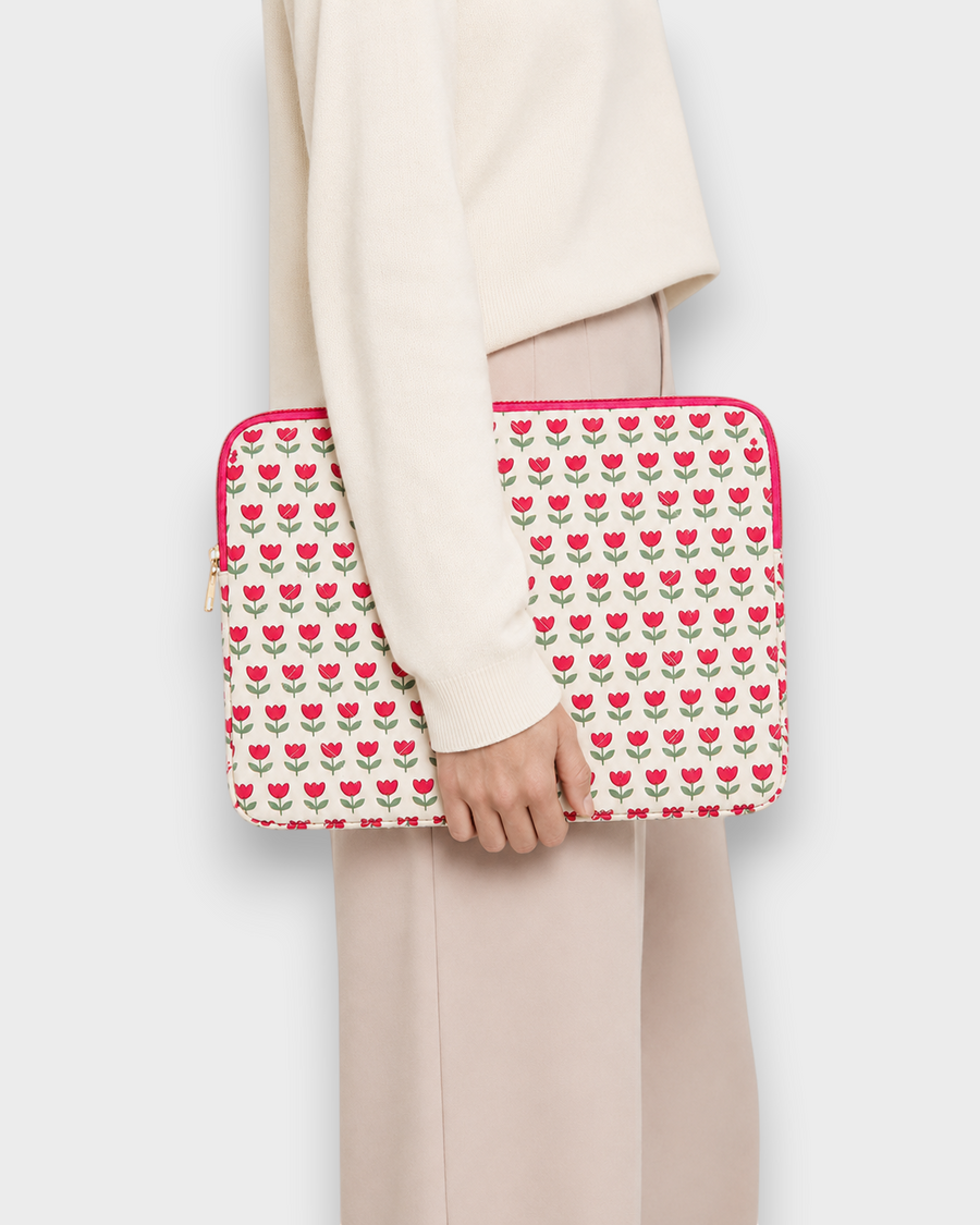 Lulu – Cream Floral – Laptop Sleeve 13" & 14"