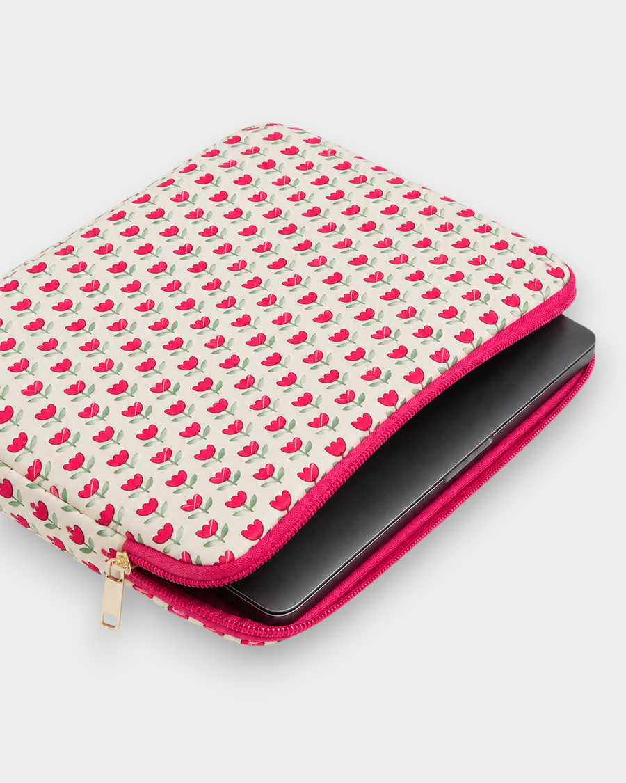 Lulu – Cream Floral – Laptop Sleeve 13" & 14"