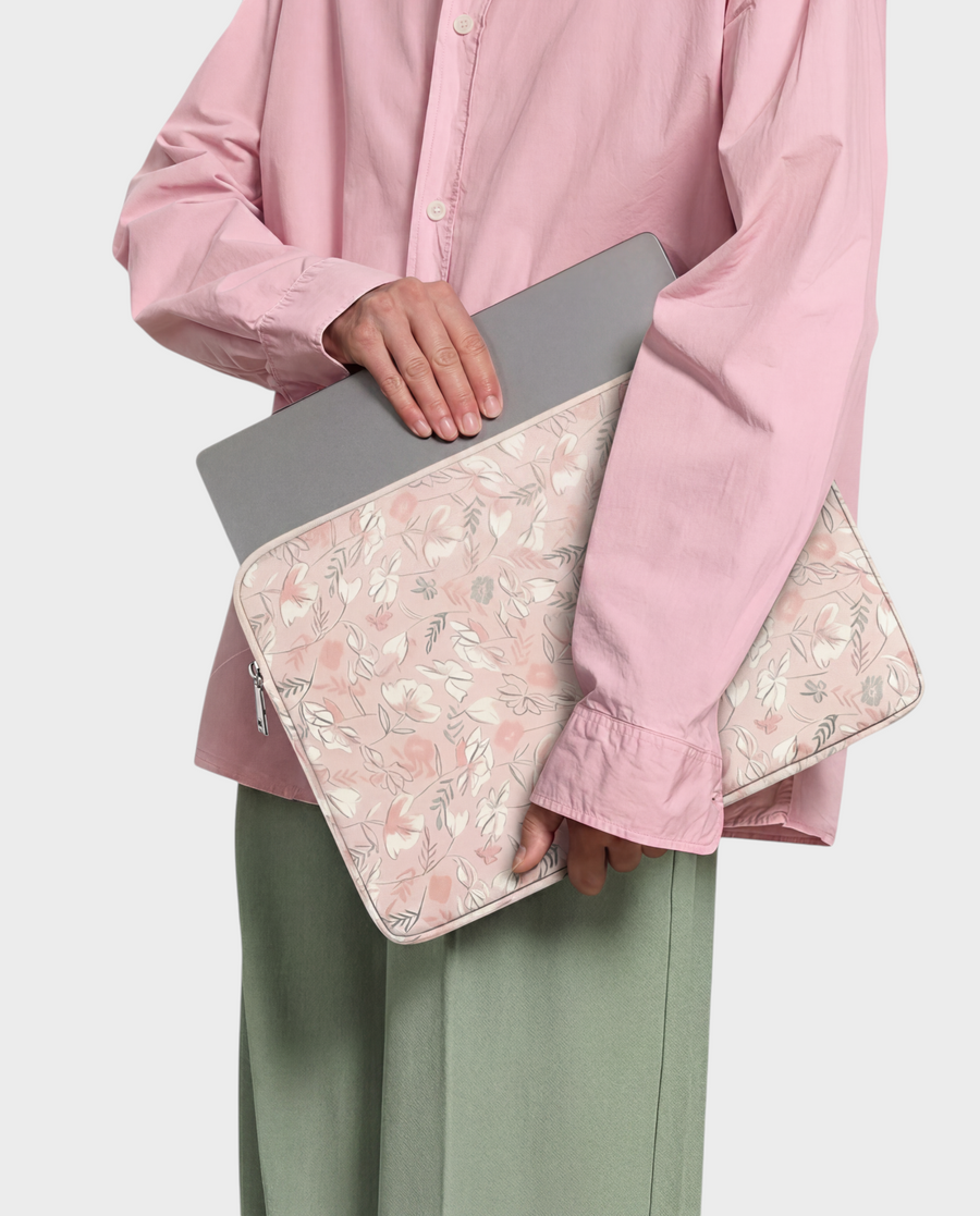 Bloom – Blush-Pink Floral – iPad & Tablet Sleeve