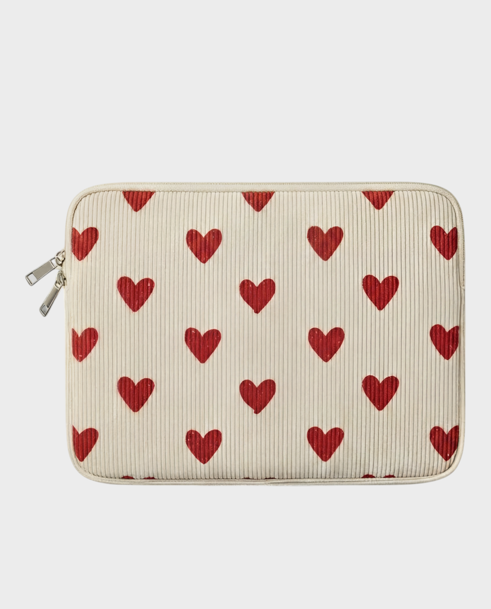 Image of Rose laptop sleeve 13-14 inch heart cream red – Komye