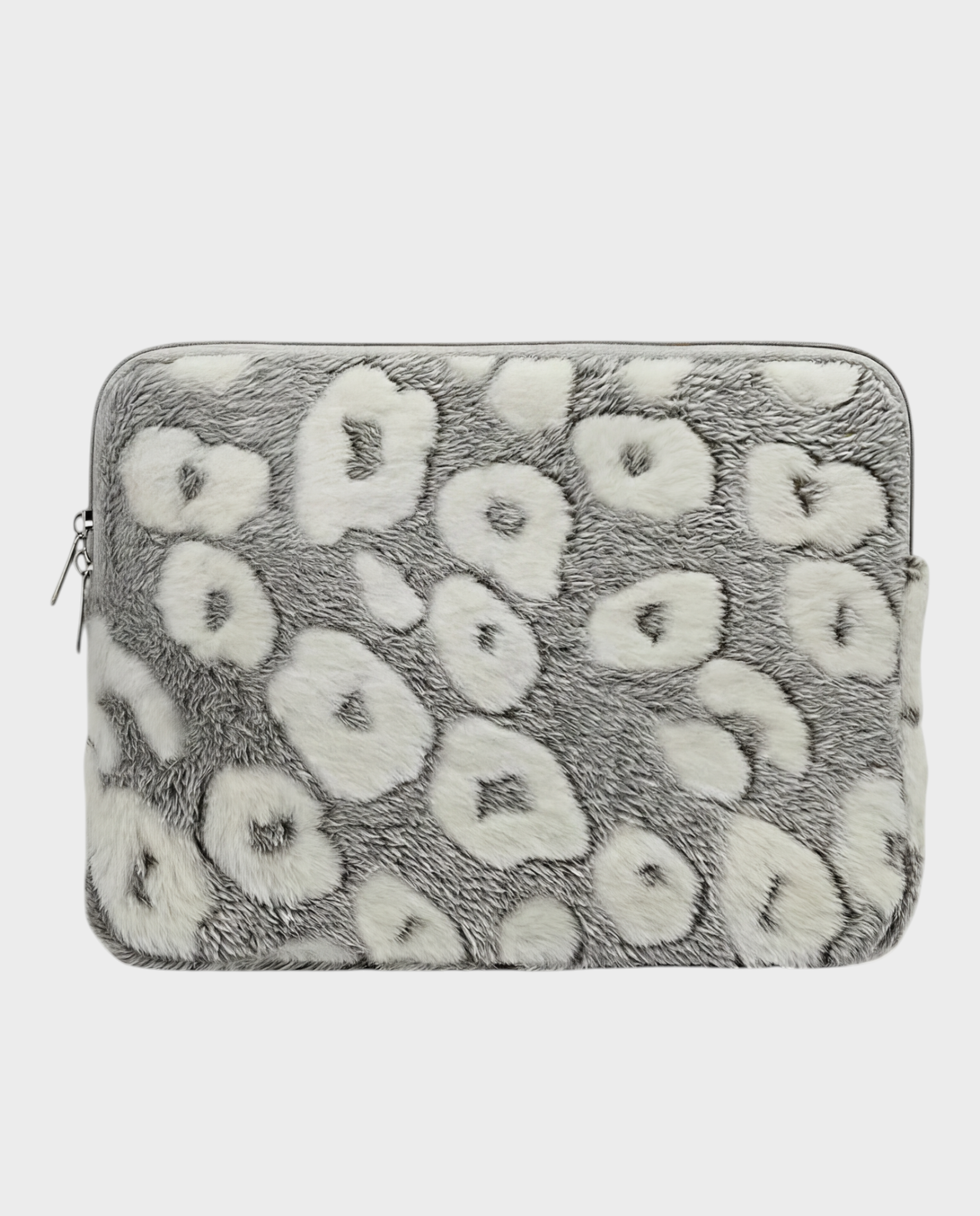 Image of Moon laptop sleeve 13-14 inch plush gray leopard – Komye