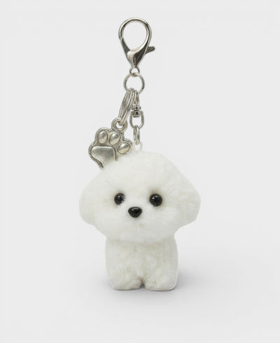 Wouf – White Plush Paw – Bag Charm