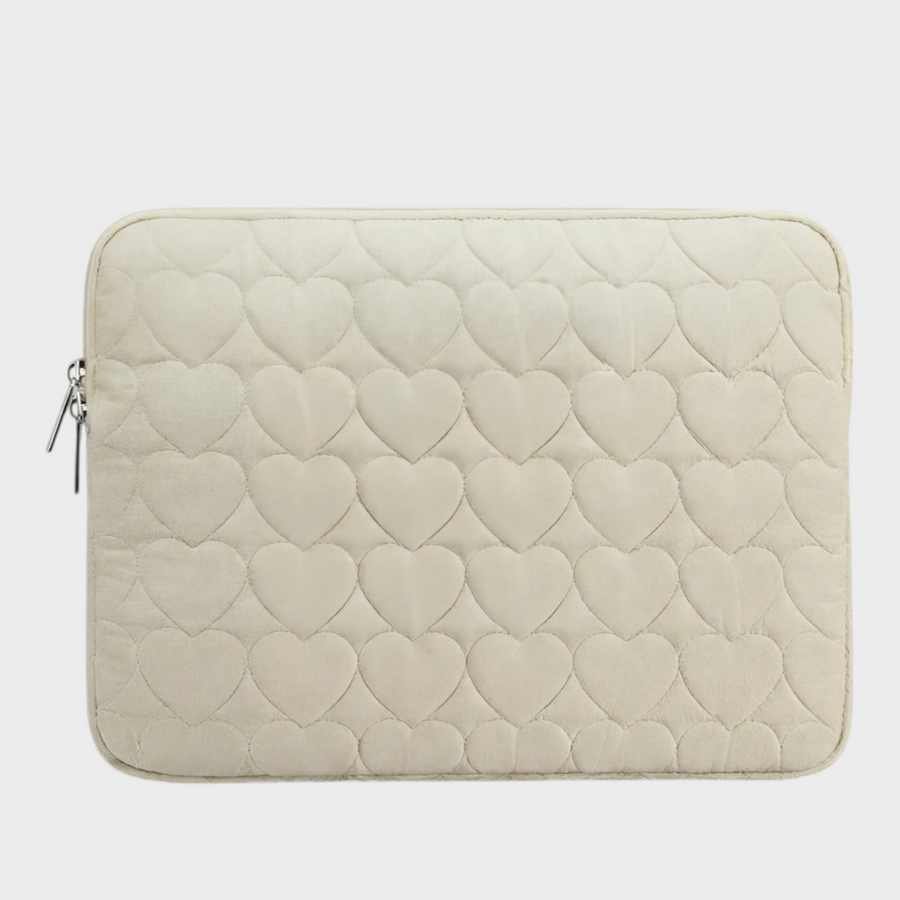 Alba – Cream Hearts – iPad & Tablet Sleeve