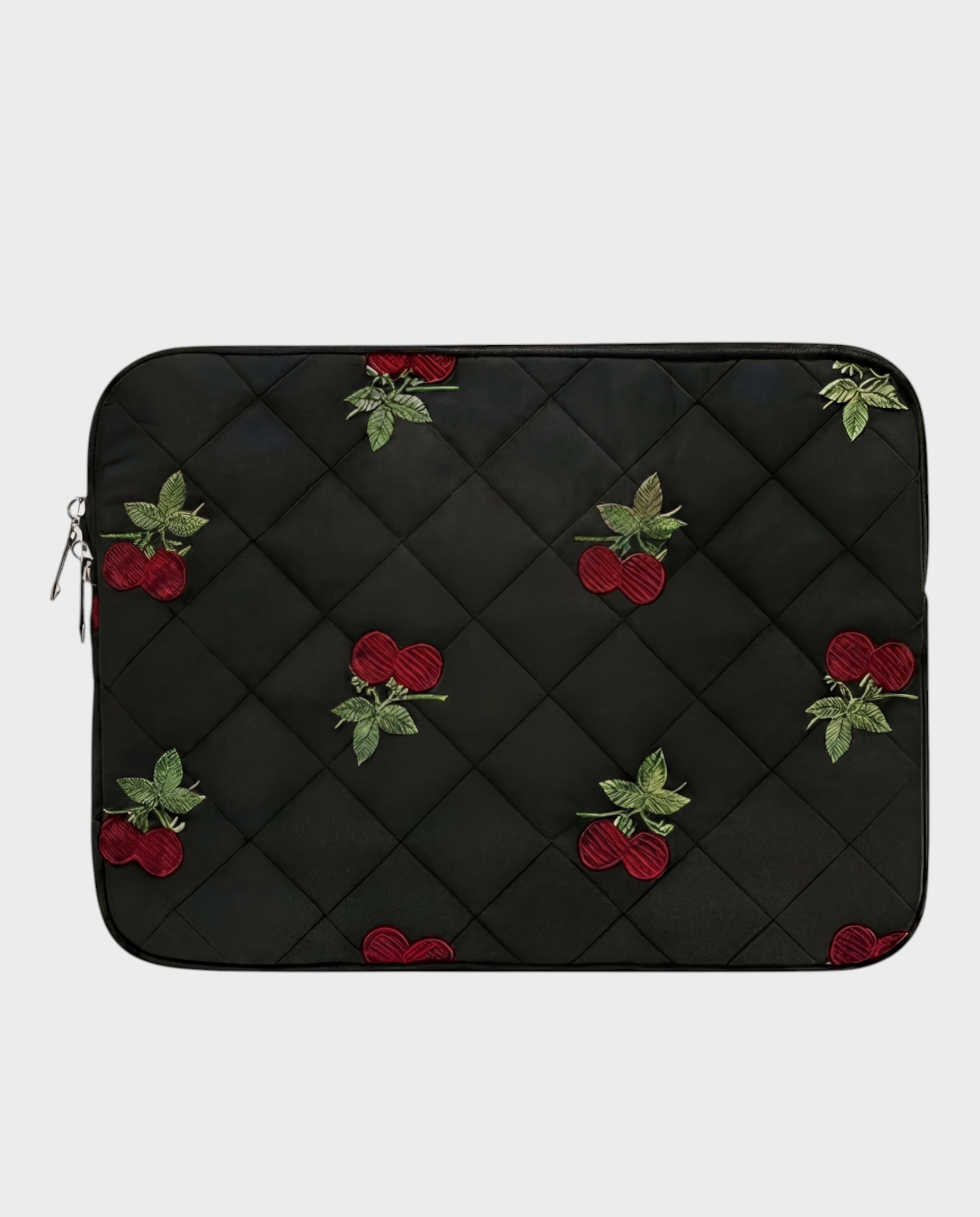 Image of Amaro laptop sleeve 15-16 inch quilted cherry black – Komye