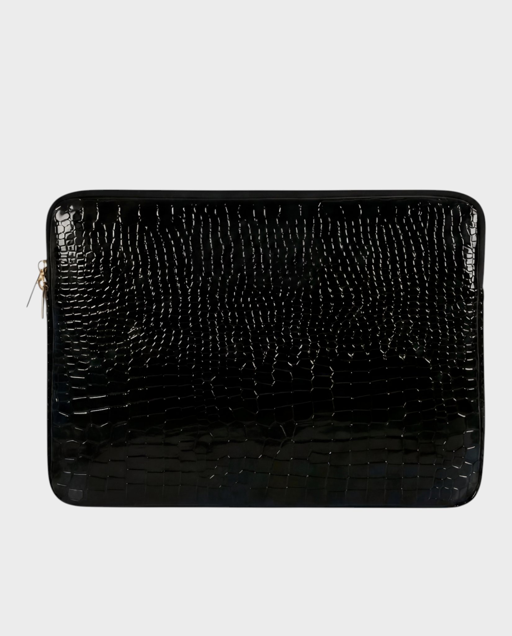 Image of Onyx laptop sleeve 15-16 inch black vegan leather – Komye