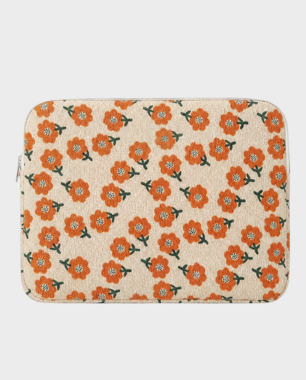Poppy – Coral Floral – iPad & Tablet Sleeve