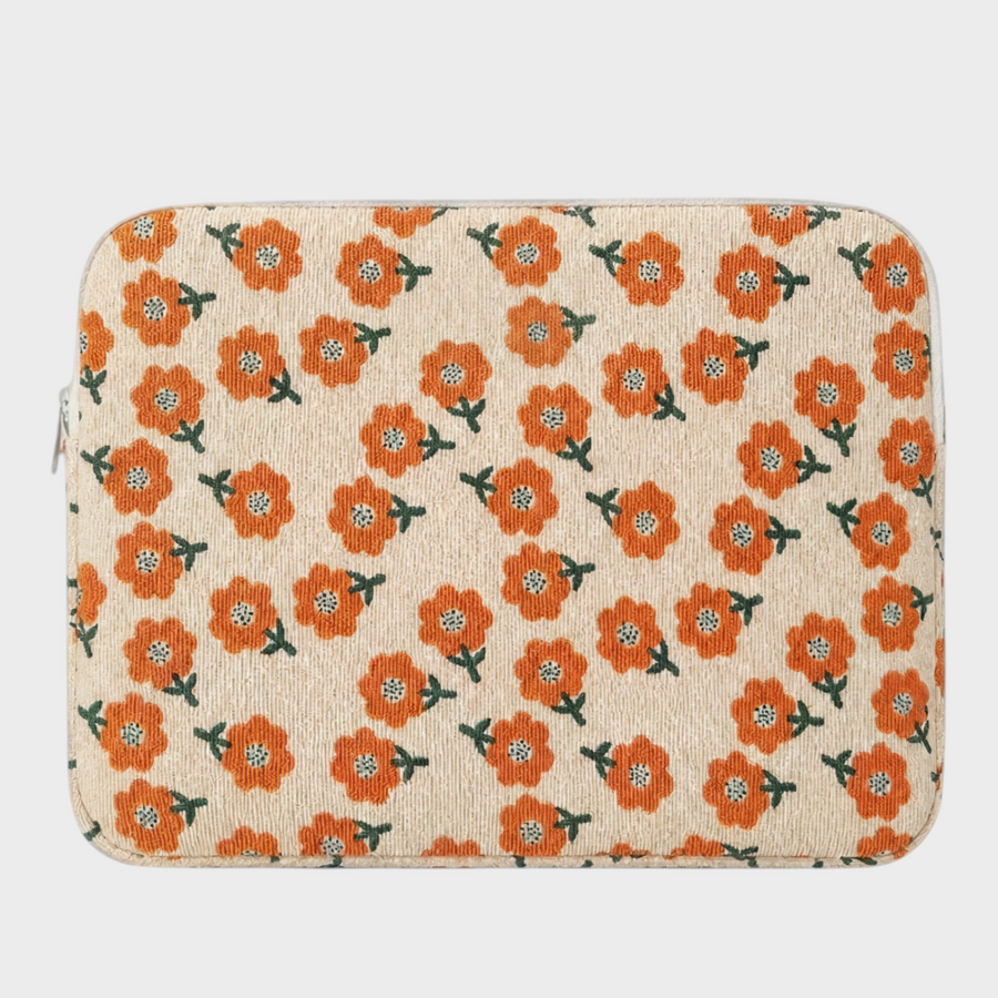 Poppy – Coral Floral – iPad & Tablet Sleeve