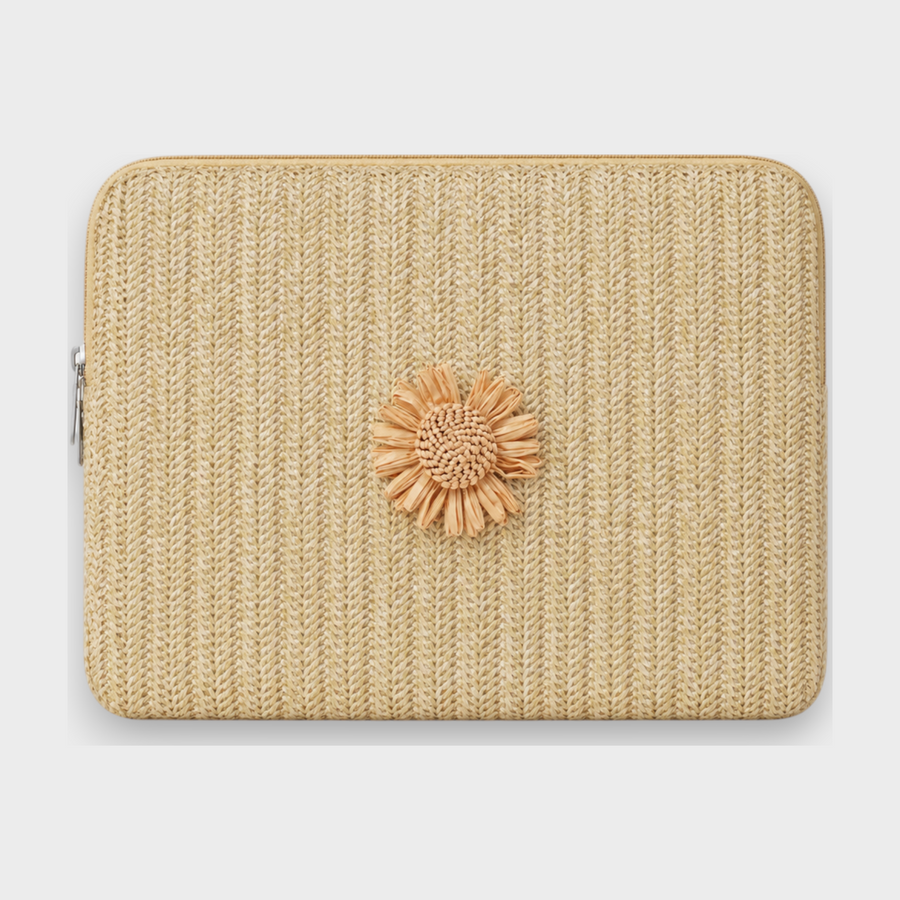 Suzie – Beige Floral – Laptop Sleeve 13" & 14"