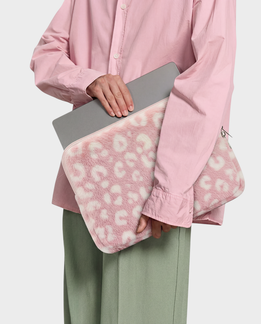 Lola – Blush-Pink Leopard – Laptop Sleeve 13" & 14"