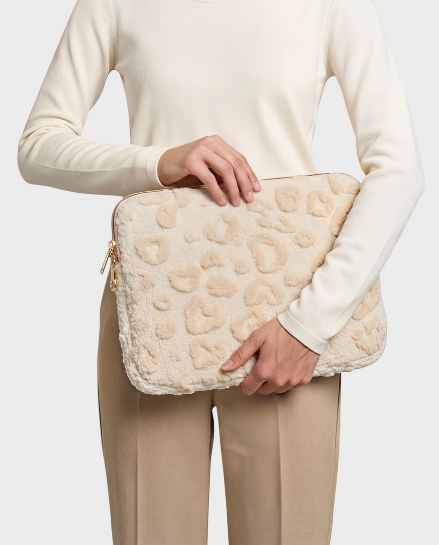 Margo – Cream Textured – Laptop Sleeve 13" & 14"