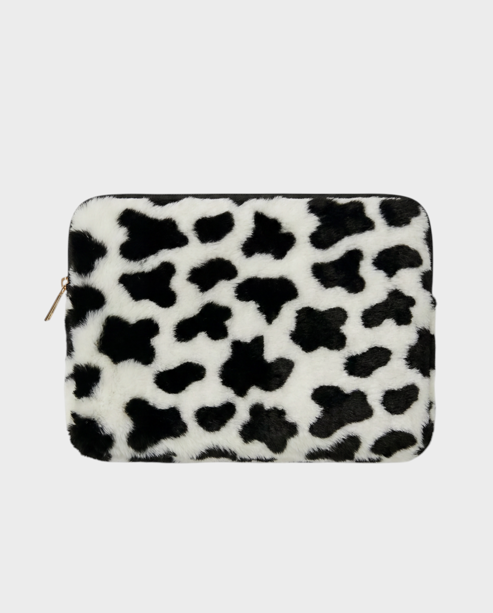 Image of Milky laptop sleeve 15-16 inch black and white cow – Komye (view 3)