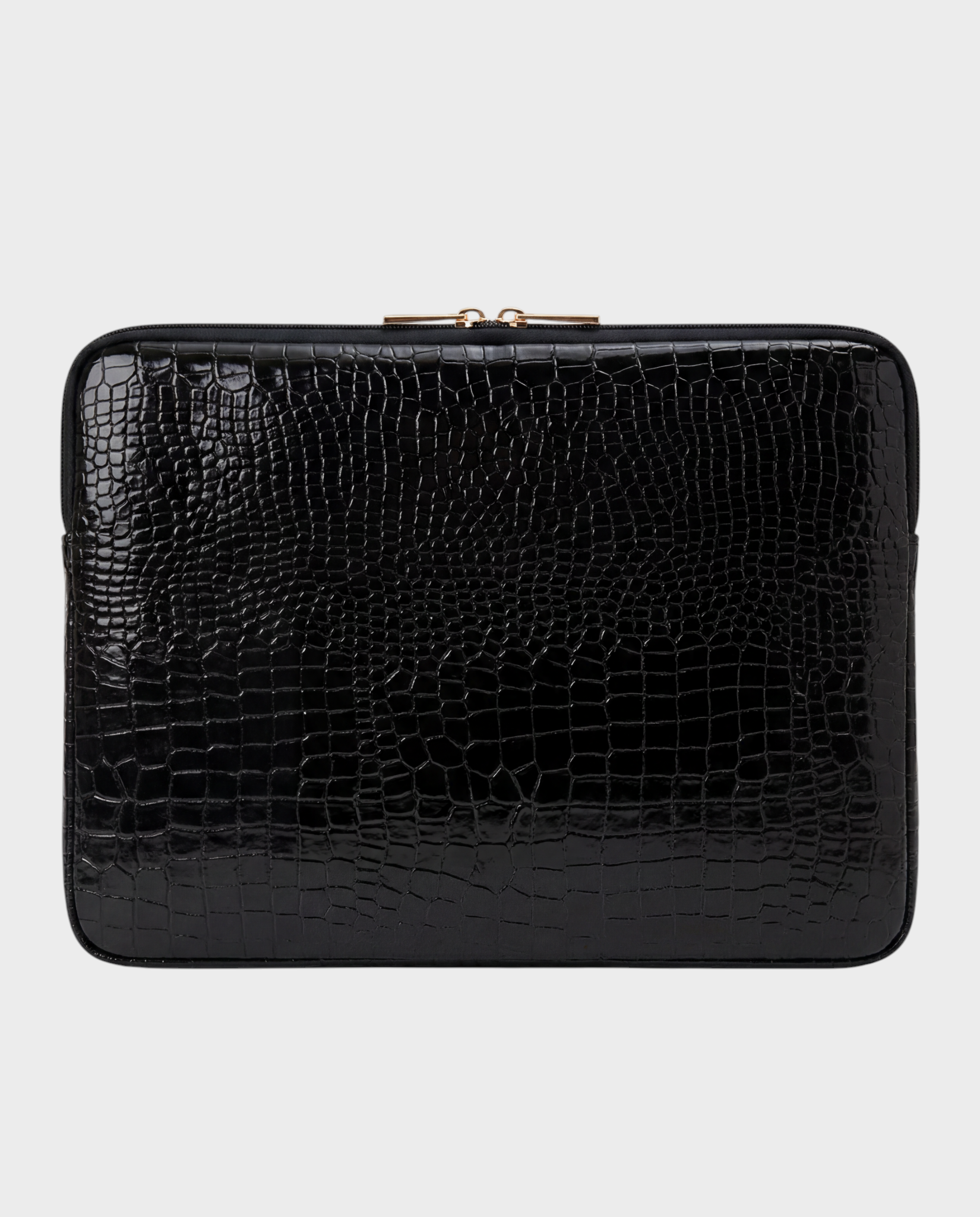 Image of Onyx iPad & tablet sleeve black vegan leather – Komye (view 2)
