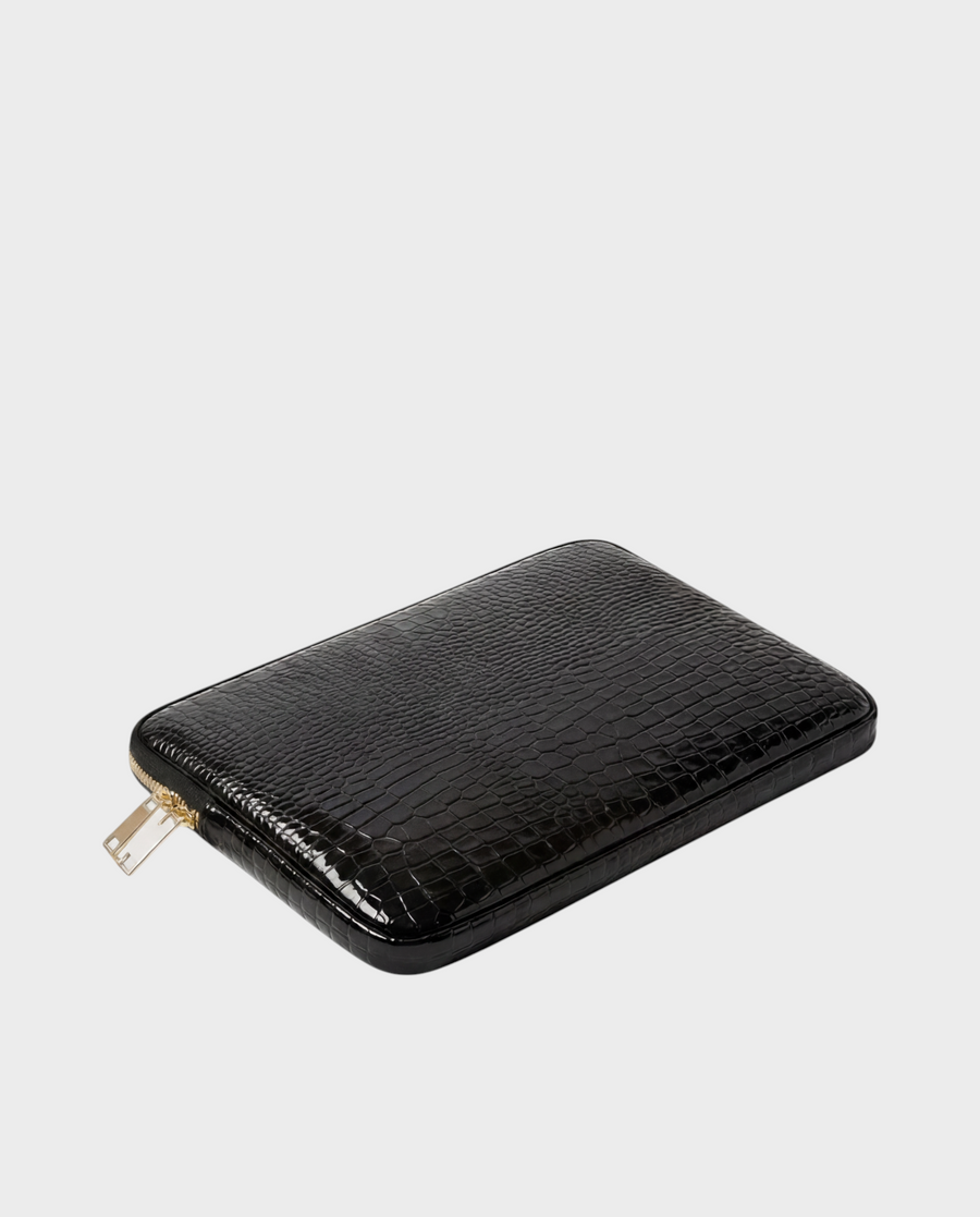 Onyx – Black Croc Embossed – iPad & Tablet Sleeve
