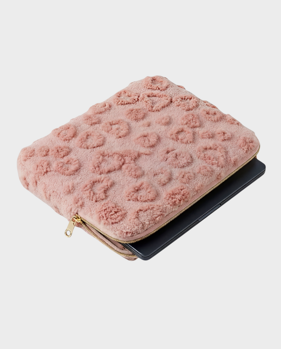 Velvet – Blush-Pink Textured – Laptop Sleeve 13" & 14"