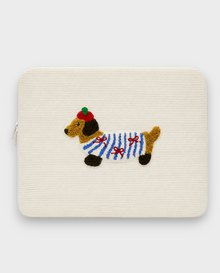 Pip – Ivory Embroidered – Laptop Sleeve 15" & 16"