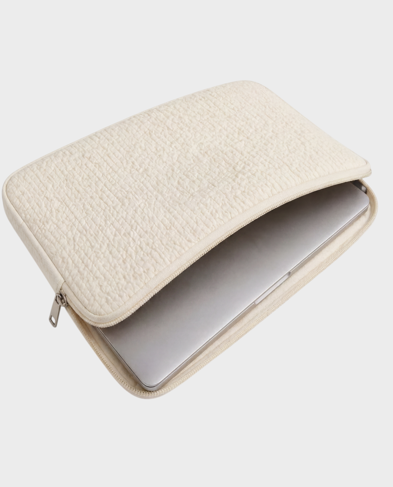 Image of Pearl iPad & tablet sleeve ivory – Komye (view 2)