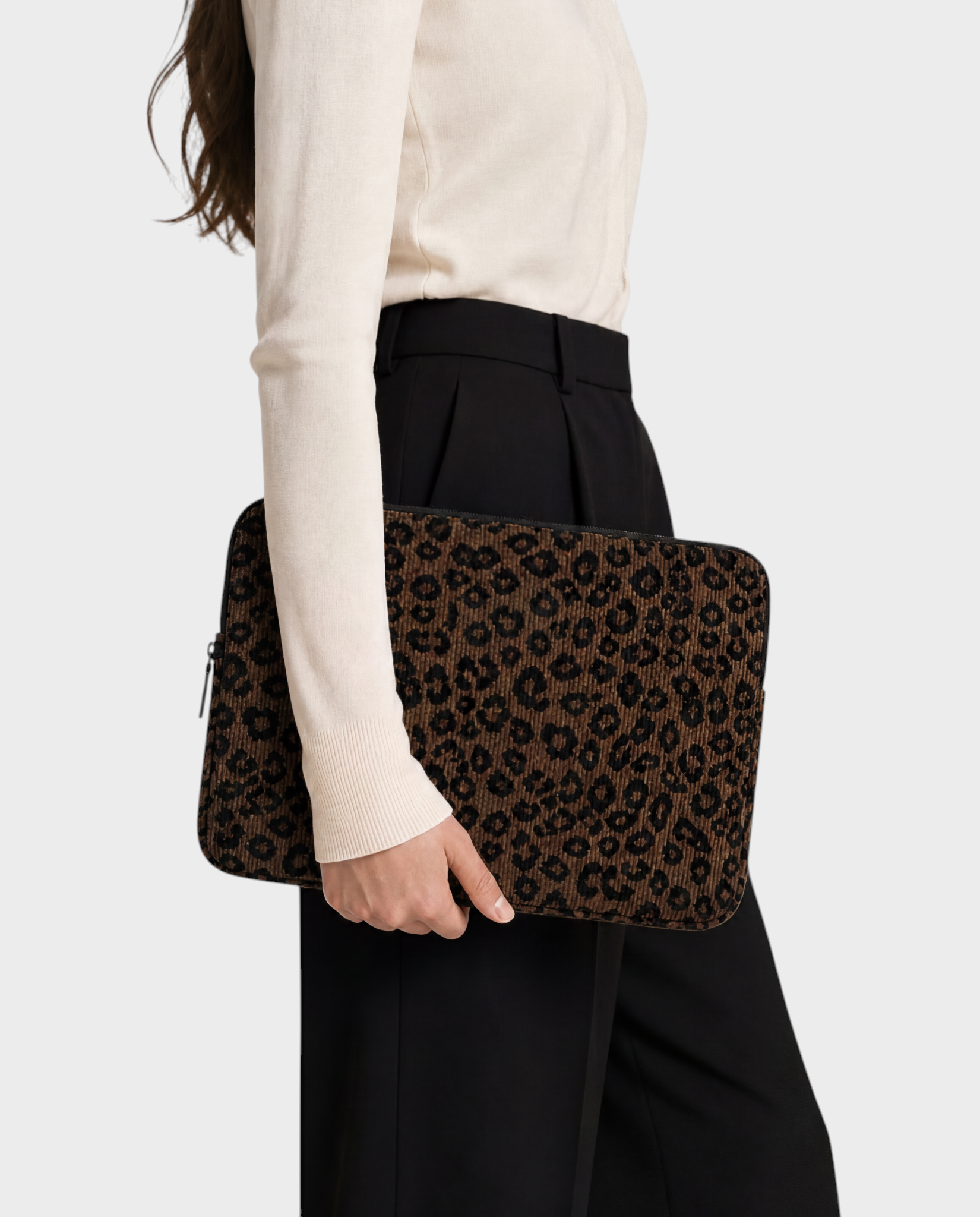 Image of Sienna laptop sleeve 13-14 inch cocoa – Komye (view 1)